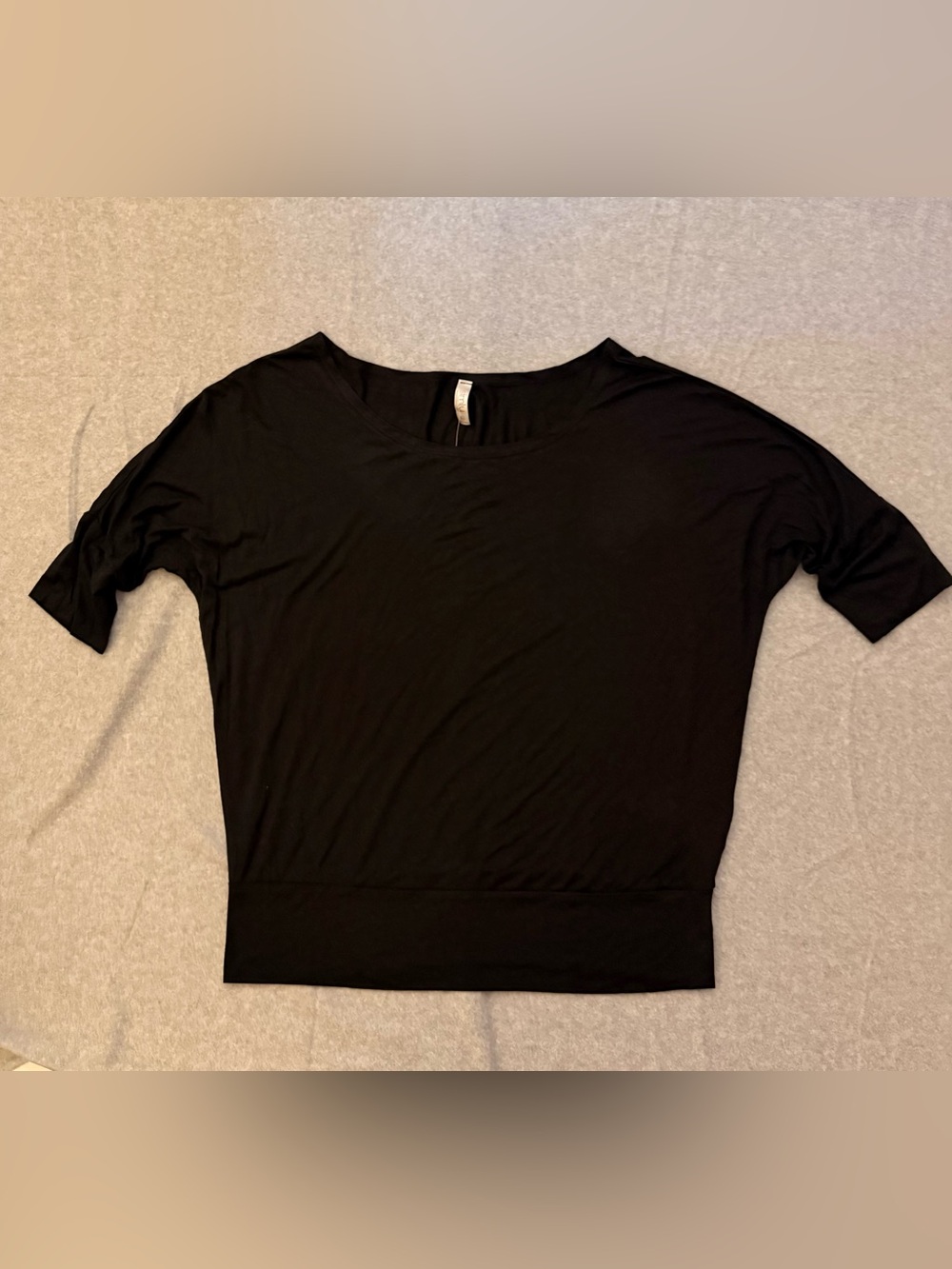 Simlu Black Dolman Batwing Crop Top 2XL NWT Plus Size Stretchy